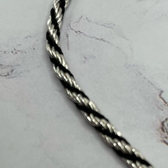 Vintage KR silver tone twisted rope chain - Picture 5 of 7